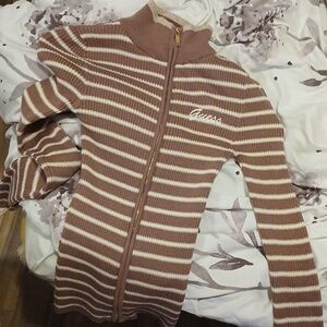Striped Brown Sweater Brand Name guess, Never Worn